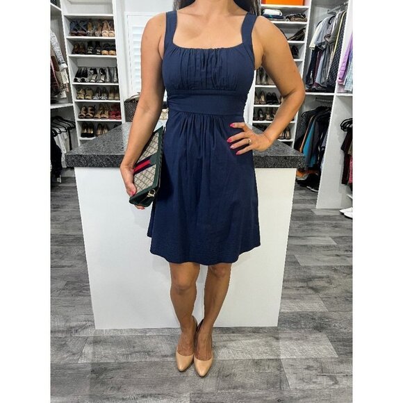 B. Darlin Navy Waist Tie Dress - Picture 1 of 8